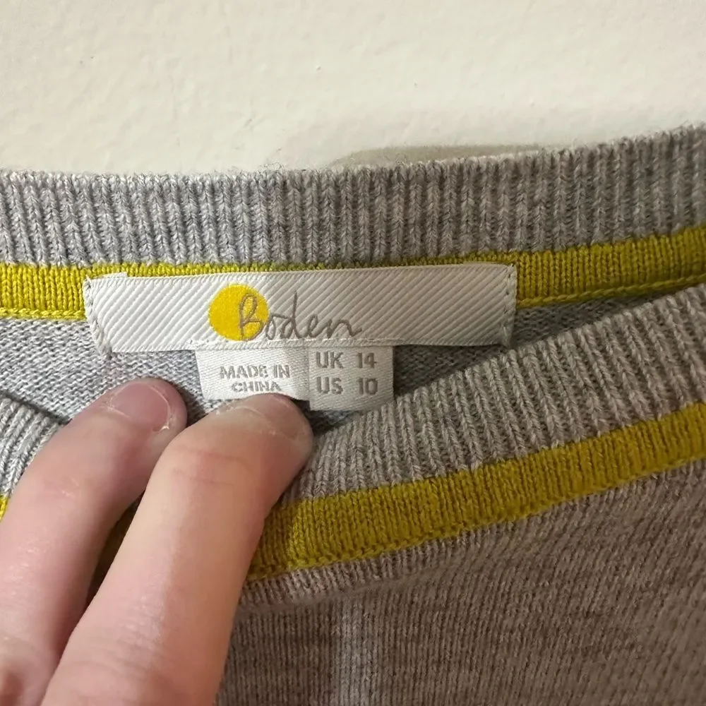 Boden Alba Dress Grey Melange - Picture 2 of 7